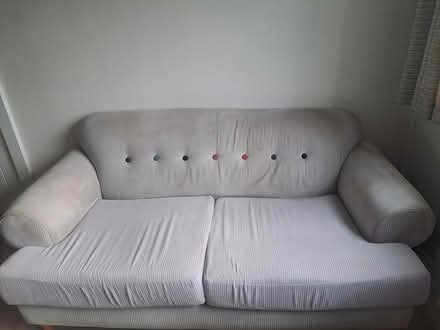 Photo of free Pale grey cord sofa (SK152SR) #2