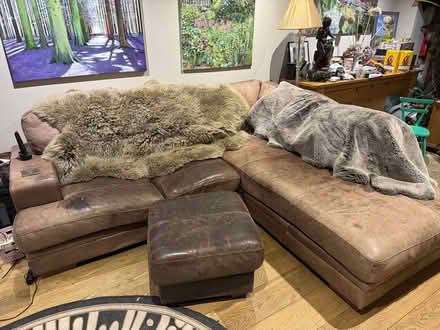 Photo of free Corner sofa with a foot stool (Bamville Farm AL5) #3