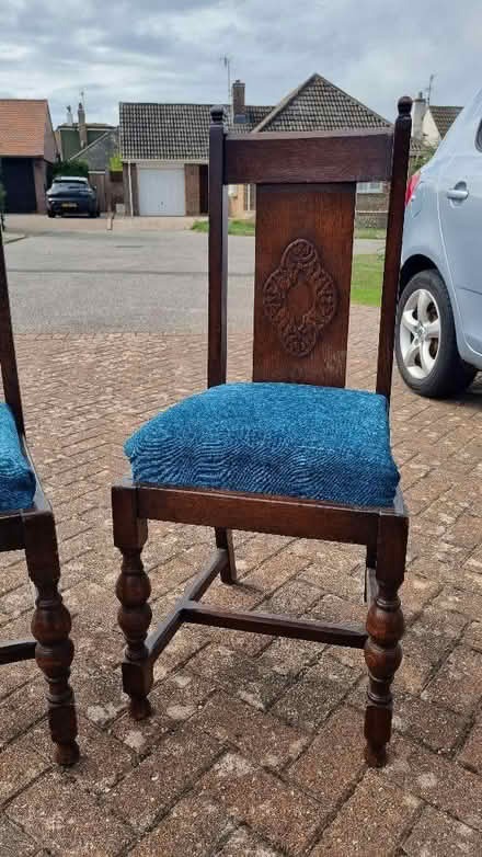 Photo of free Pair of antique dining chairs (Ferring BN12) #2