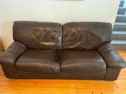 Photo of free 3 seater leather sofa (Cardiff, llandaff CF5) #1