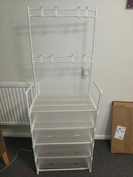 Photo of free White 5 tier Coat and shoe rack (Edmonton N9) #1