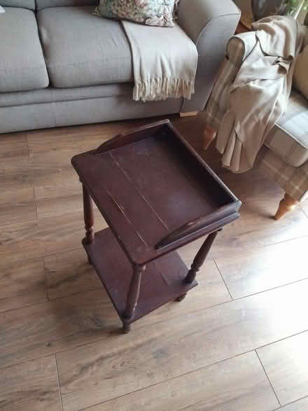 Photo of free Side / telephone / bedside table (Round Wood BD10) #1