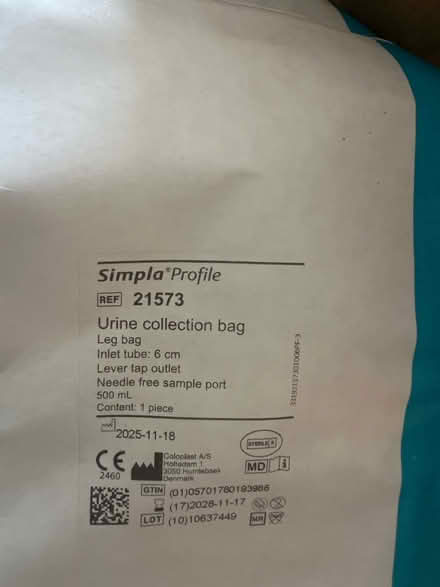 Photo of free Catheter bags (Wandsworth SW18) #3