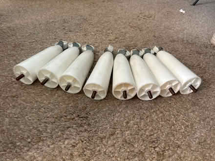 Photo of free 8 white screw in legs with castors (Blyth NE24) #2