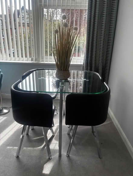 Photo of free Glass table and 4 chairs (Brownsover CV21) #1