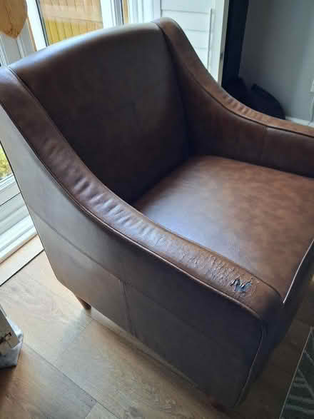 Photo of free Brown (not leather) armchair (Beckfield YO26) #2