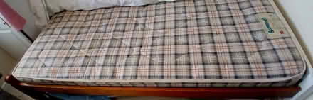 Photo of free Single bed pine base + New Mattress (Bridlington North YO16) #1