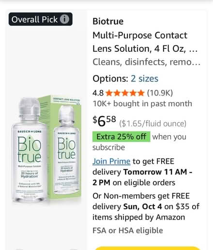 Photo of free Contact lens solution (303 and I 10) #2