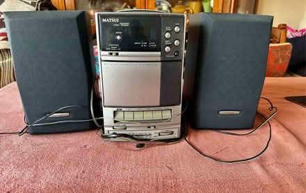 Photo of free Small Matsui tape CD and radio with speakers (Knaresborough HG5) #1