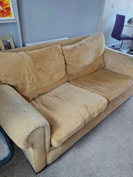 Photo of free Sofa & arm chairs. 3 peice suite (Bedford MK40 4) #1