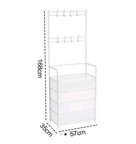 Photo of free White 5 tier Coat and shoe rack (Edmonton N9) #3