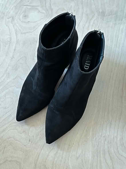 Photo of free Black faux suede heel boots 6 / 39 (Peckham SE15) #1