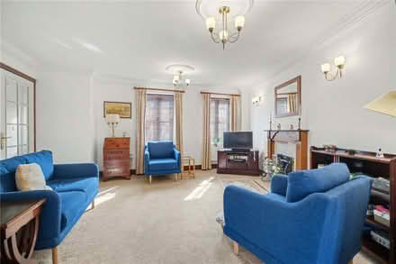 Photo of free Blue three piece suite with wooden legs (Poringland NR14) #1