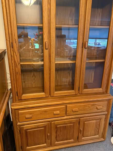 Photo of free Solid Oak Hutch (Lake Goodwin) #2