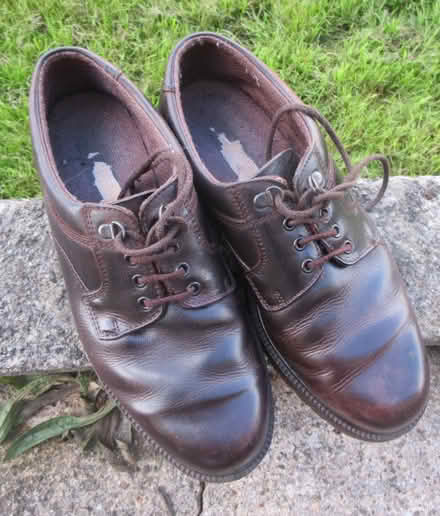 Photo of free Brown leather Padders shoes; Dr-Martens-like soles size 8/42 (Kingsway BA2) #1