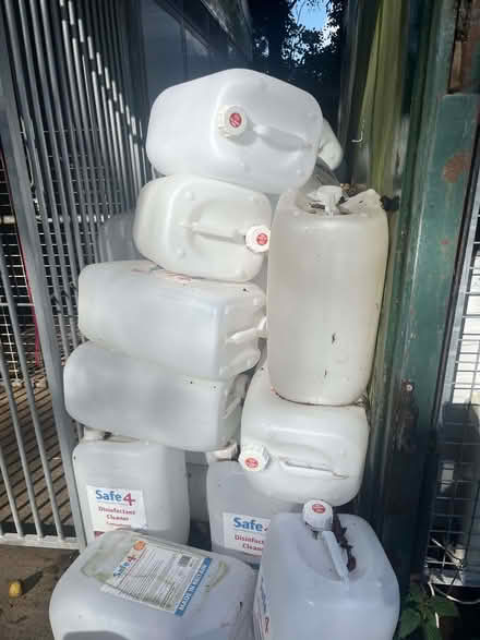 Photo of free 25L empty disinfectant drums (approx 50) (Quernmore LA2) #1