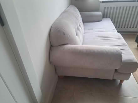 Photo of free Pale grey cord sofa (SK152SR) #1