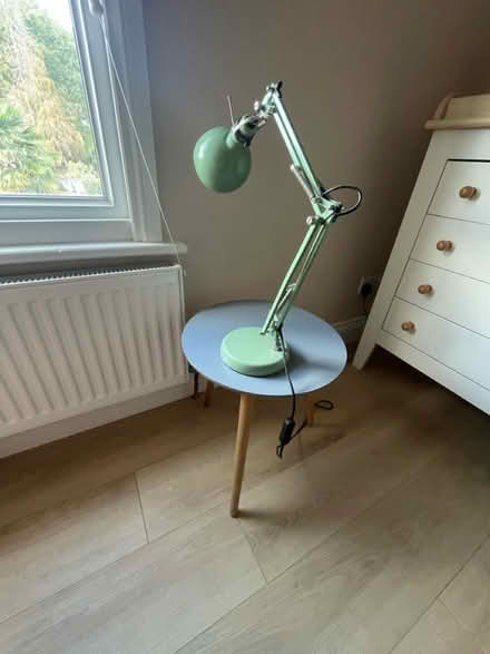 Photo of free Side table and green lamp (Mytchett GU16) #1