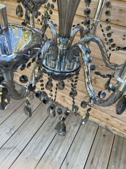 Photo of free Smoked Glass 6 Arm Chandelier (Barming) #4