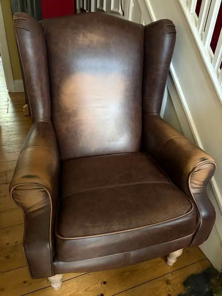 Photo of free Leather wingback chair (South Croydon CR2) #1