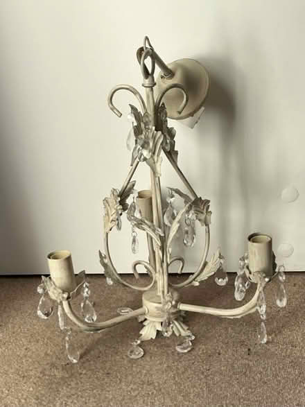 Photo of free 3 light metal chandelier. (Birley Edge S6) #1