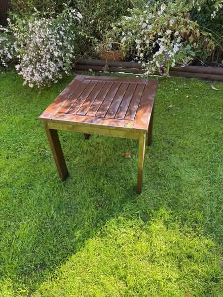 Photo of free Wooden garden table (Duffield DE56) #1