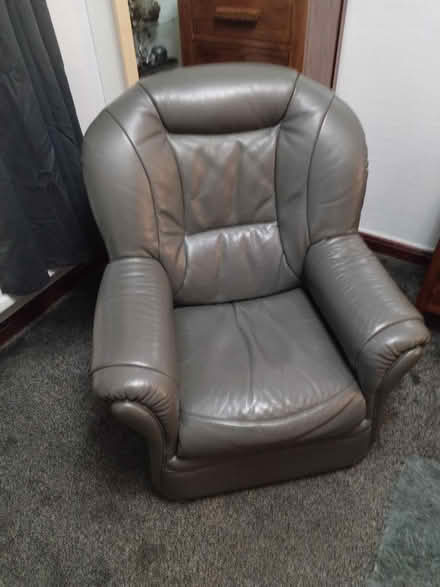 Photo of free Grey Leather Chair (Rawtenstall BB4) #1