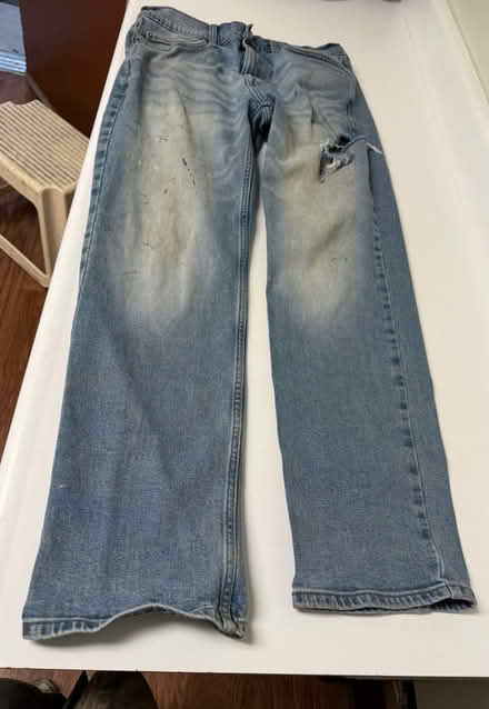 Photo of free Worn clean jeans, 32” w x 30” long (Valencia Avenue, Sunnyvale) #1