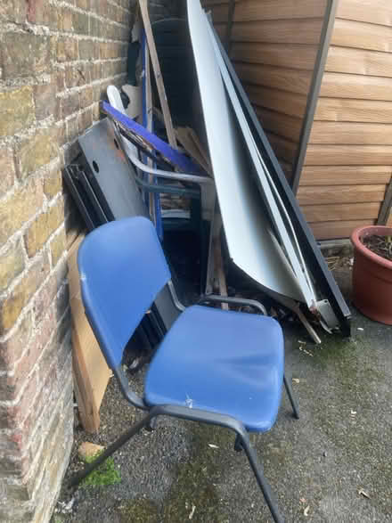 Photo of free Chairs, metal sheeting etc (Watford WD17) #1