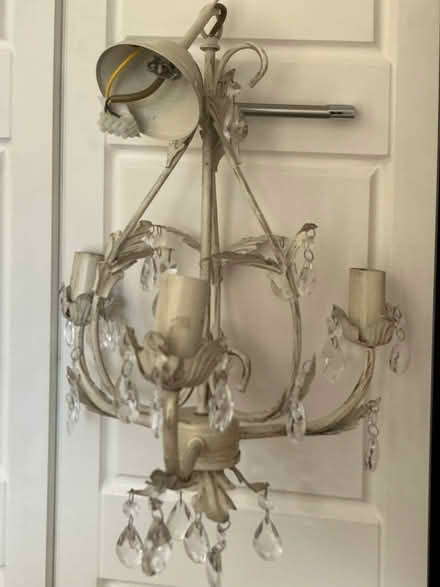 Photo of free 3 light metal chandelier. (Birley Edge S6) #2