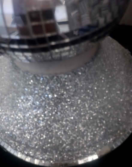 Photo of free Silver glittered vase with flowers (Ashhill walk Bd47jf) #3