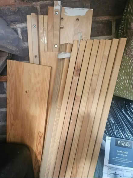 Photo of free Wood Single bed without mattress (B44) #2