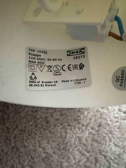 Photo of free IKEA pendant light cord set (South Woodford (E18)) #1