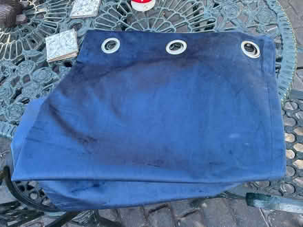 Photo of free Dk Blue velvet eyelet door curtain (Finchingfield CM7) #2
