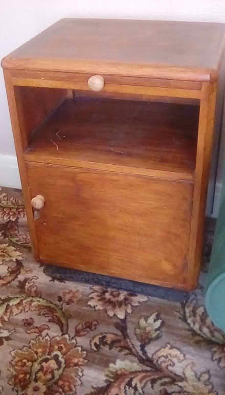 Photo of free Small cupboard with keyboard shelf (Halliwell BL1) #1