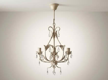 Photo of free 3 light cream chandelier. (Birley Edge S6) #1