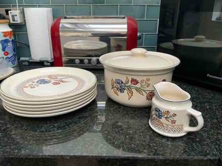 Photo of free Dinner plates, casserole dish, milk jug and bowl (Huby LS17) #1