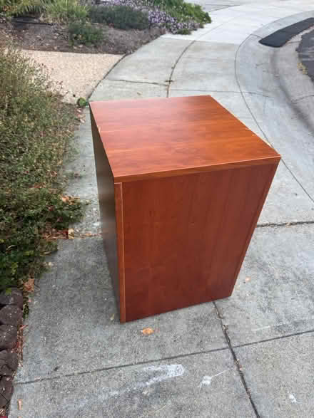 Photo of free Wood File Cabinet (3998 Bibbits Dr. Palo Alto) #4