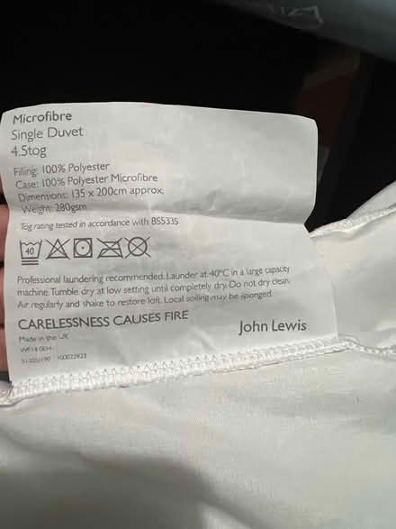 Photo of free Single duvet (Jericho OX1) #1