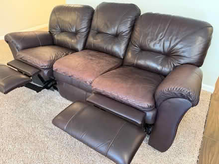 Photo of free Full grain leather recliner (Brookeville) #1