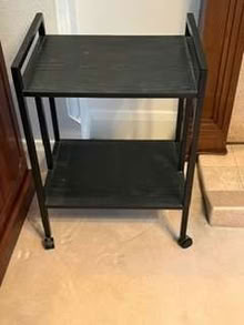 Photo of free 2-tiered shelving unit on wheels for office (How Wood AL2) #1