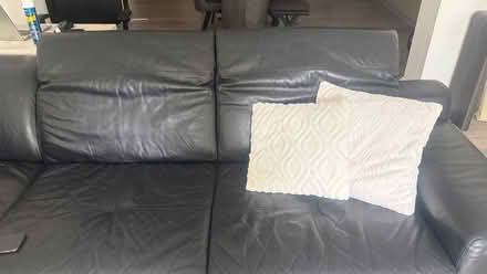Photo of free Black corner leather sofas (Osterley TW7) #4