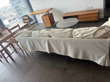 Photo of free 3-seat white sofa (islington EC1V) #2