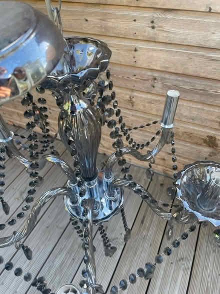 Photo of free Smoked Glass 6 Arm Chandelier (Barming) #3