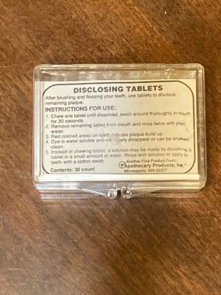 Photo of free Plaque disclosing tablets (Petworth/ Park View) #2