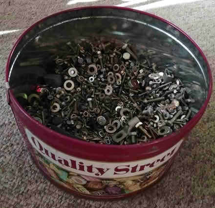 Photo of free Tin of nuts, bolts & washers (Eastfield PE1) #1