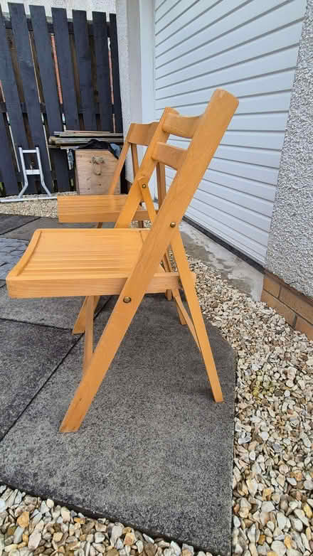 Photo of free 3 wooden folding chairs (Broomridge FK7) #3