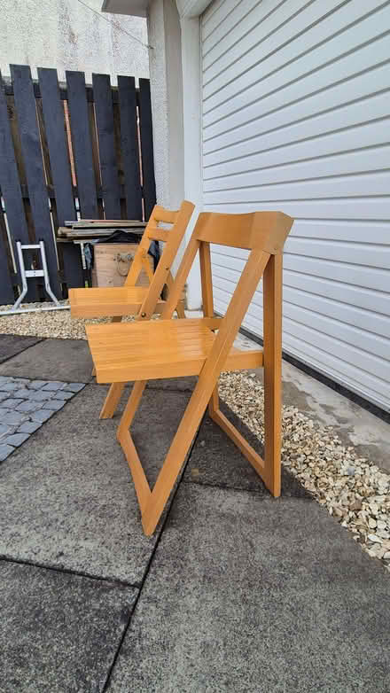 Photo of free 3 wooden folding chairs (Broomridge FK7) #2