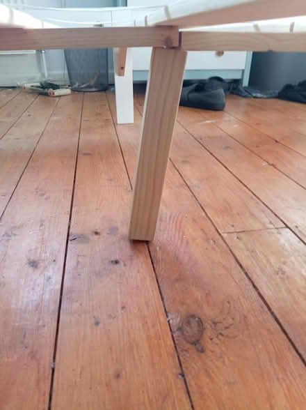 Photo of free Old white wooden double bed frame (Pudsey LS28) #1