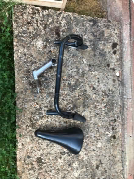Photo of free Saddle, Drop handlebars, clip on pedals (High Brooms TN4) #2